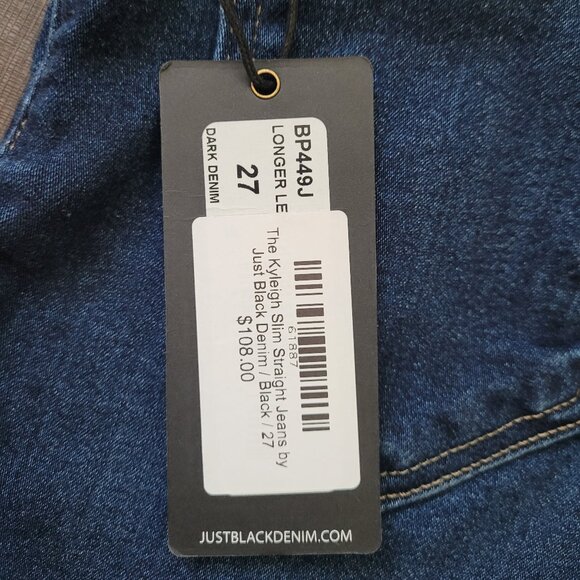 Just Black Denim | Slim Straight | Size 27 | Dark color - Picture 3 of 14
